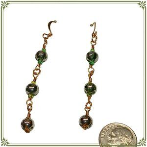 Long Unique Glass Beaded Earrings